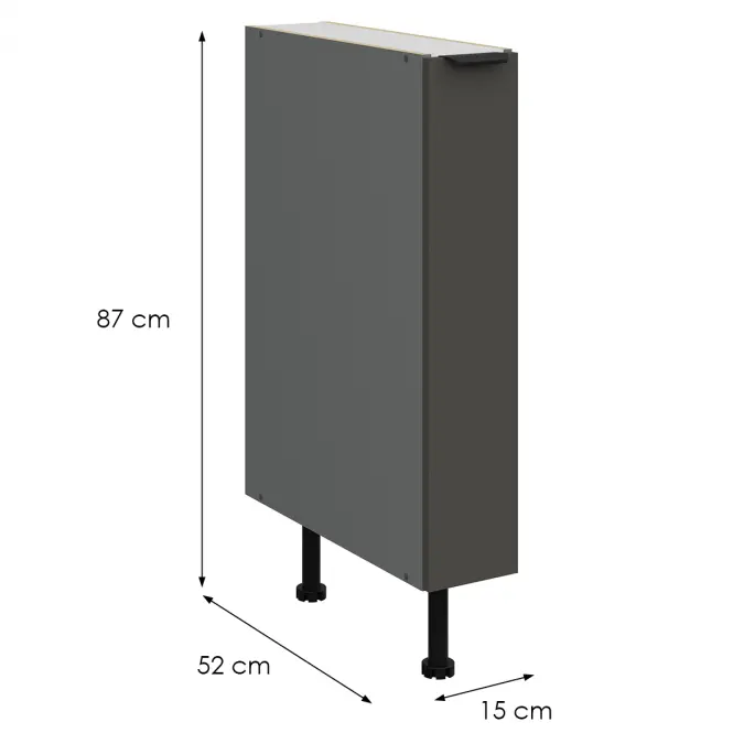 Kuchynská skrinka Aria-Gr/Ant Anti Fingerprint 15d Cargo Bb