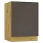 Kuchynská skrinka Cosmo Isabel D60zl P/L Mocca Grey/Dub Artisan