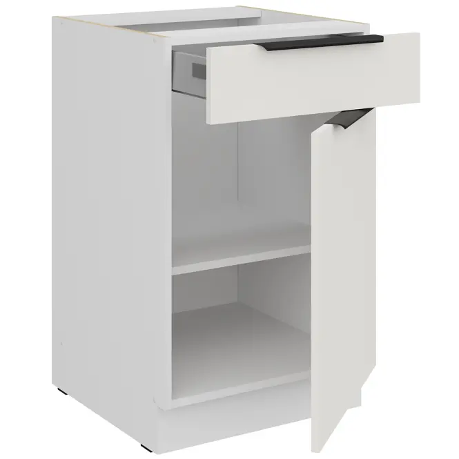 Kuchynská skrinka Aria-Wh/Wh Anti Fingerprint 50d 1f 1s Bb
