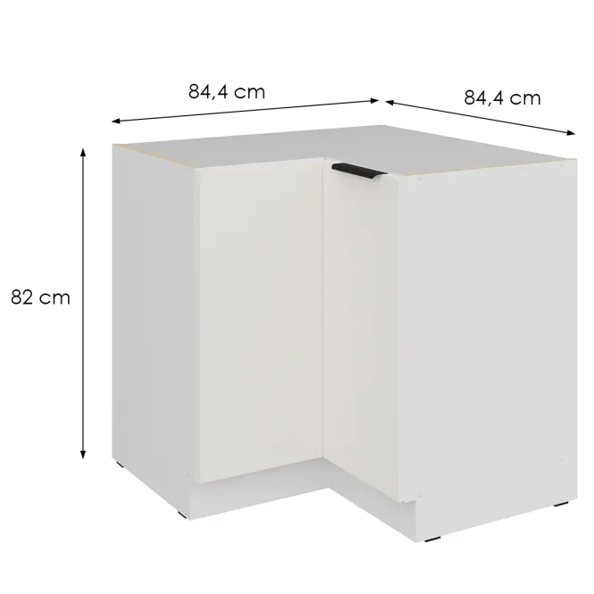 Kuchynská skrinka Aria-Wh/Wh Anti Fingerprint 90x90 Dn 2f Bb