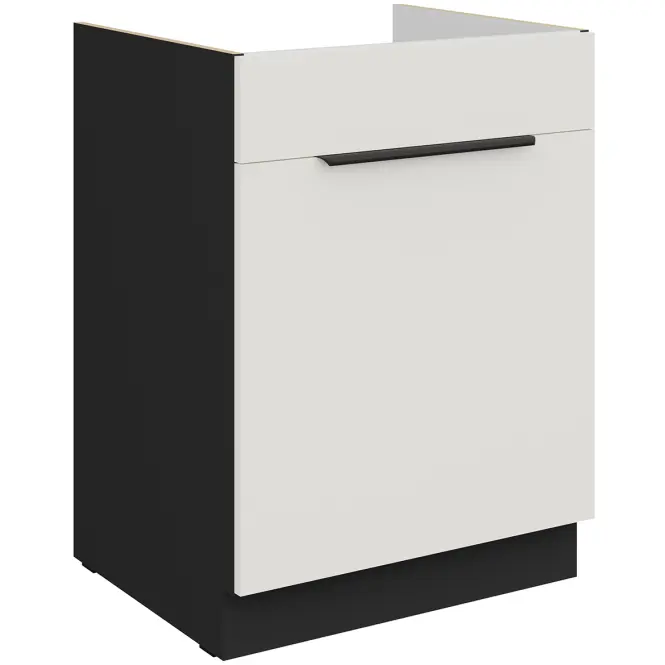 Kuchynská skrinka Aria-Wh/Bl Anti Fingerprint 60zl 1s Bb