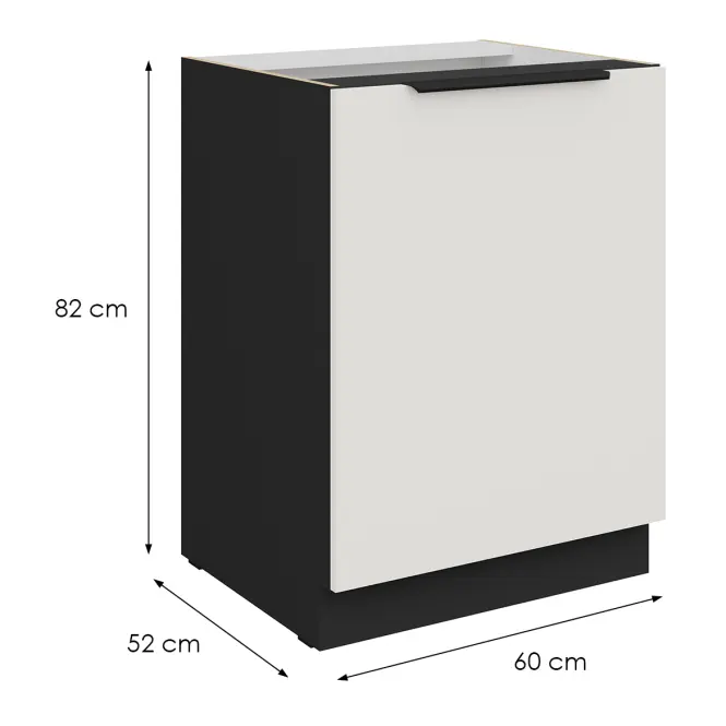 Kuchynská skrinka Aria-Wh/Bl Anti Fingerprint 60d 1f Bb