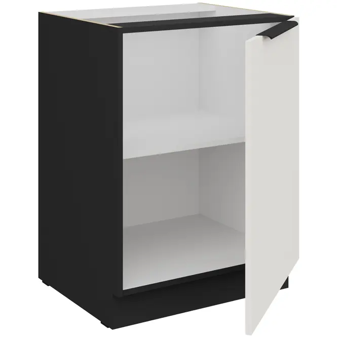 Kuchynská skrinka Aria-Wh/Bl Anti Fingerprint 60d 1f Bb