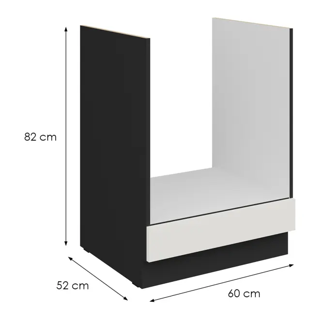 Kuchynská skrinka Aria-Wh/Bl Anti Fingerprint 60dg Bb