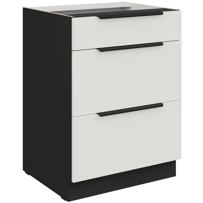 Kuchynská skrinka Aria-Wh/Bl Anti Fingerprint 60d 3s Bb