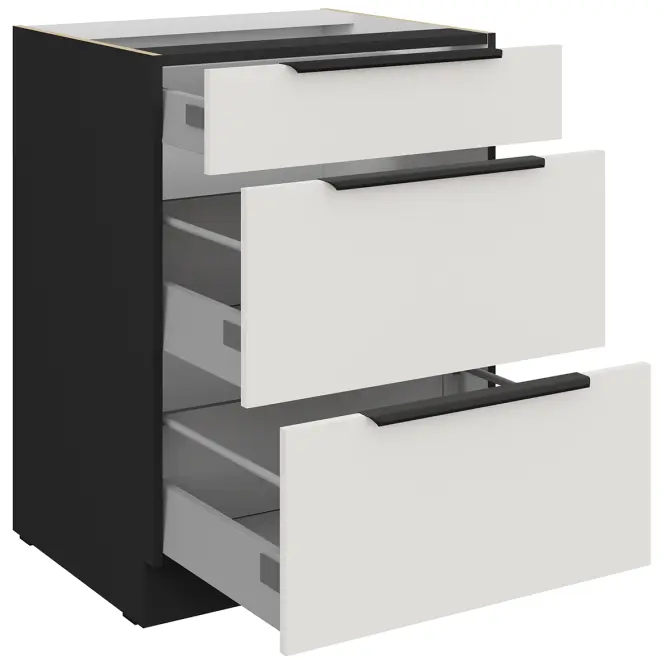 Kuchynská skrinka Aria-Wh/Bl Anti Fingerprint 60d 3s Bb
