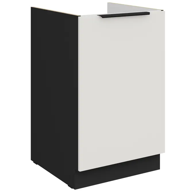 Kuchynská skrinka Aria-Wh/Bl Anti Fingerprint 50zl 1f Bb