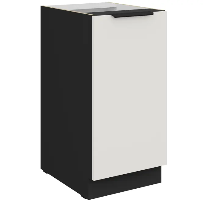 Kuchynská skrinka Aria-Wh/Bl Anti Fingerprint 40d 1f Bb
