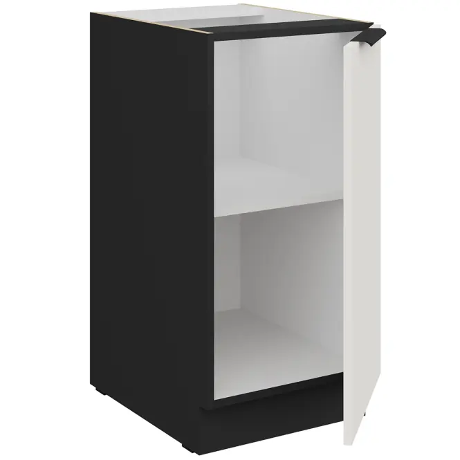 Kuchynská skrinka Aria-Wh/Bl Anti Fingerprint 40d 1f Bb