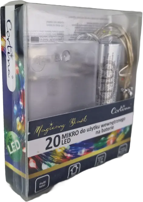 Vianočné LED svetielka 20l drôtik kvapky na batérie 4/19/nik/m