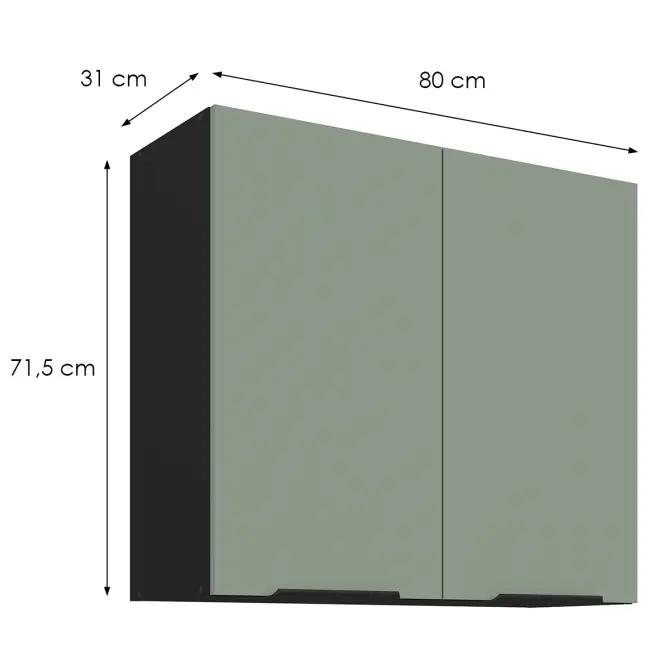 Kuchynská skrinka Aria-Sa/Bl Anti Fingerprint 80g-72 2f