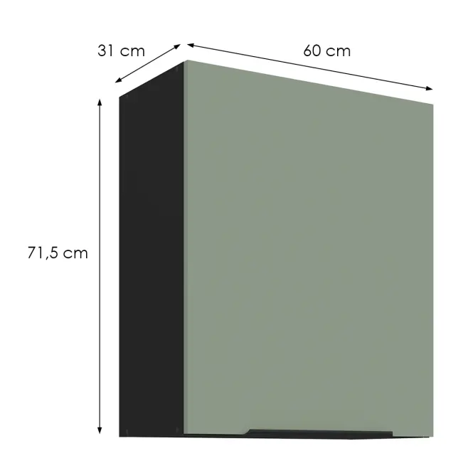 Kuchynská skrinka Aria-Sa/Bl Anti Fingerprint 60g-72 1f
