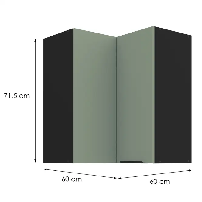 Kuchynská skrinka Aria-Sa/Bl Anti Fingerprint 60x60 Gn-72 2f (90°),2