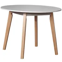 Stôl St-57 Fi 90 Biely/Prírodný Buk