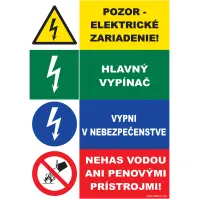 Pozor el. zariadenie – štvorkombinácia