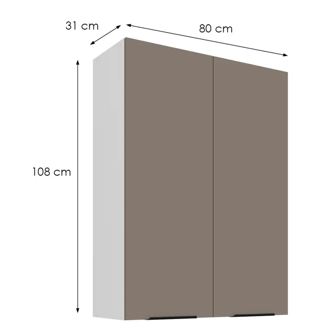 Kuchynská skrinka Aria-Ta/Wh Anti Fingerprint 80g-108 2f