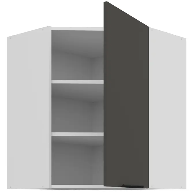 Kuchynská skrinka Aria-Gr/Wh Anti Fingerprint 60x60 Gn-72 1f (45°)