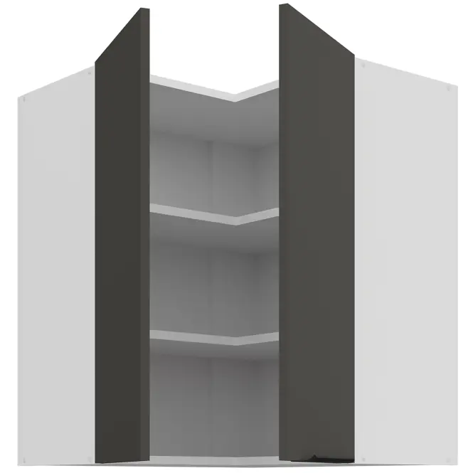 Kuchynská skrinka Aria-Gr/Wh Anti Fingerprint 60x60 Gn-72 2f (90°)