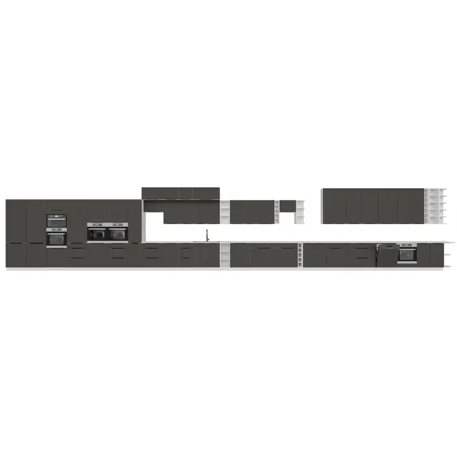 Kuchynská skrinka Aria-Gr/Wh Anti Fingerprint 40g-108 1f,10