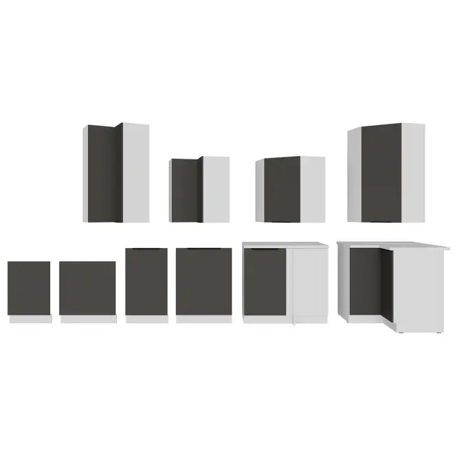 Kuchynská skrinka Aria-Gr/Wh Anti Fingerprint 40g-108 1f,11