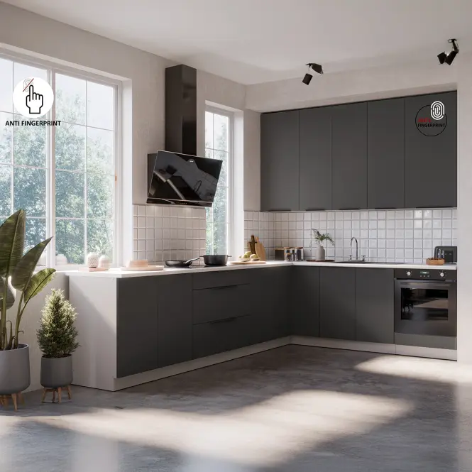 Kuchynská skrinka Aria-Gr/Wh Anti Fingerprint 30g-108 1f