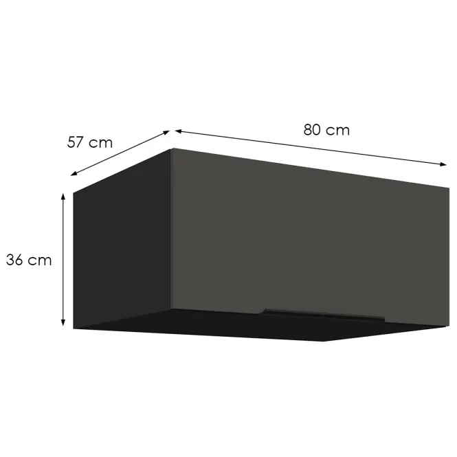 Kuchynská skrinka Aria-Gr/Bl Anti Fingerprint 80 Nagu-36 1f
