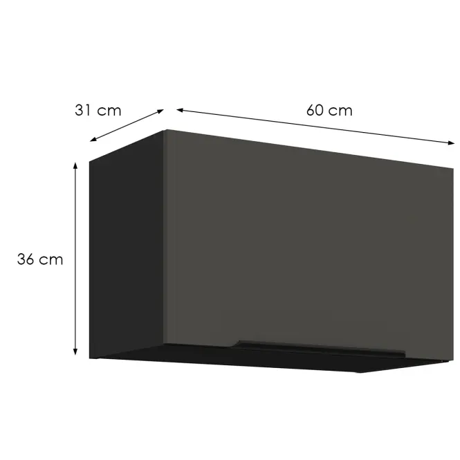 Kuchynská skrinka Aria-Gr/Bl Anti Fingerprint 60gu-36 1f