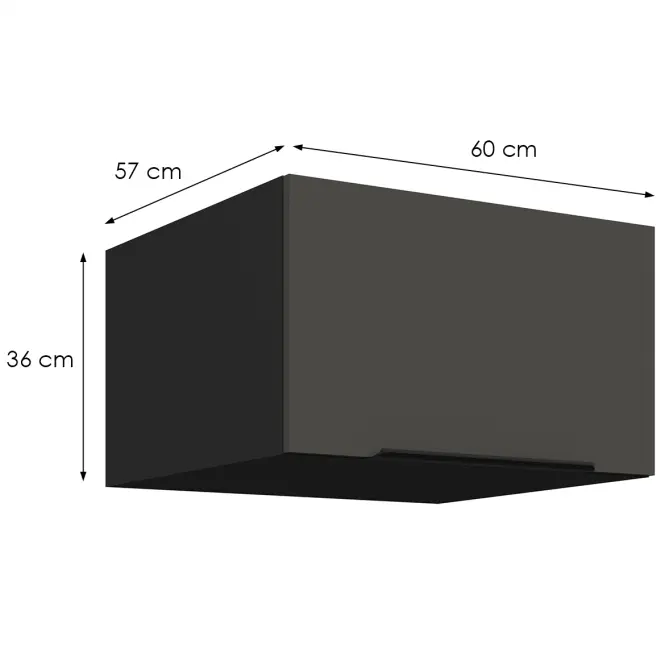 Kuchynská skrinka Aria-Gr/Bl Anti Fingerprint 60 Nagu-36 1f