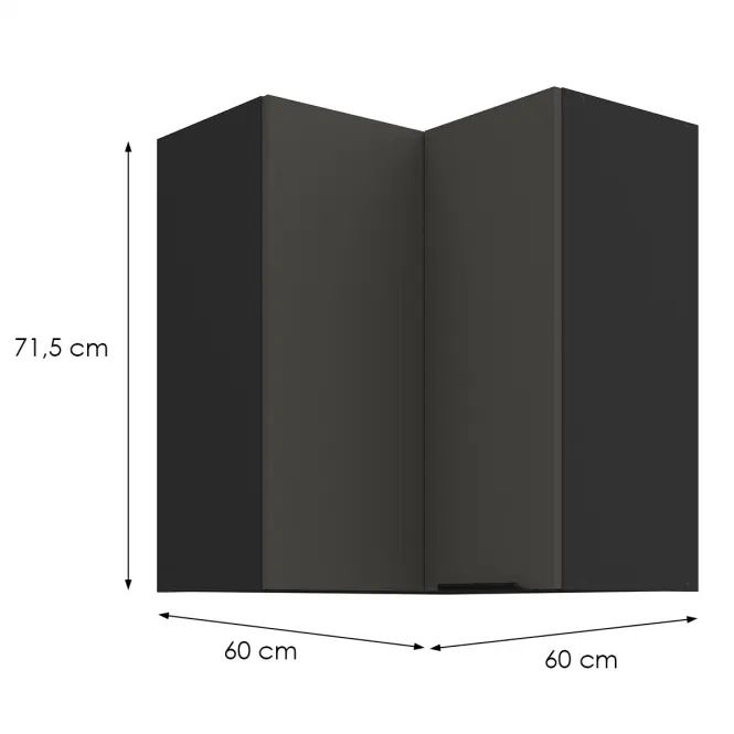 Kuchynská skrinka Aria-Gr/Bl Anti Fingerprint 60x60 Gn-72 2f (90°)