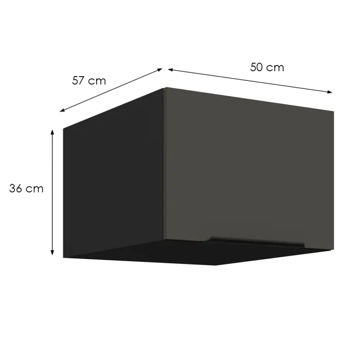 Kuchynská skrinka Aria-Gr/Bl Anti Fingerprint 50 Nagu-36 1f