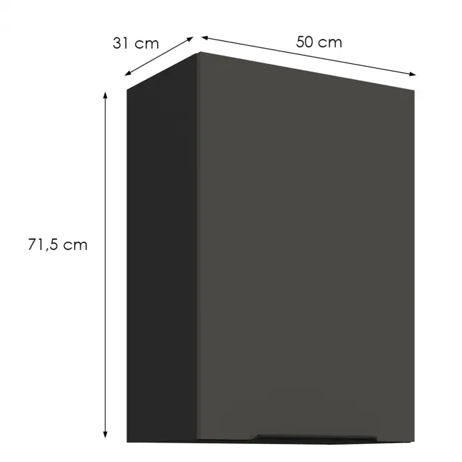 Kuchynská skrinka Aria-Gr/Bl Anti Fingerprint 50g-72 1f