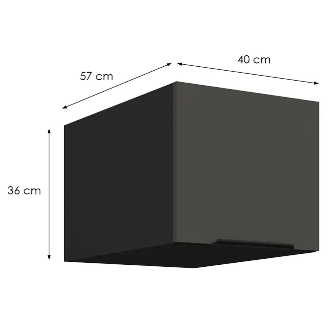 Kuchynská skrinka Aria-Gr/Bl Anti Fingerprint 40 Nagu-36 1f