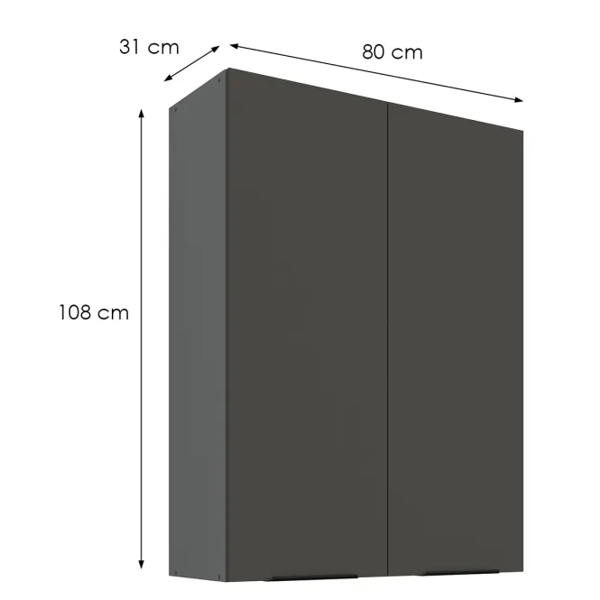 Kuchynská skrinka Aria-Gr/Ant Anti Fingerprint 80g-108 2f