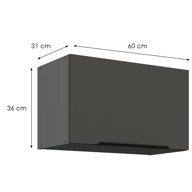 Kuchynská skrinka Aria-Gr/Ant Anti Fingerprint 60gu-36 1f