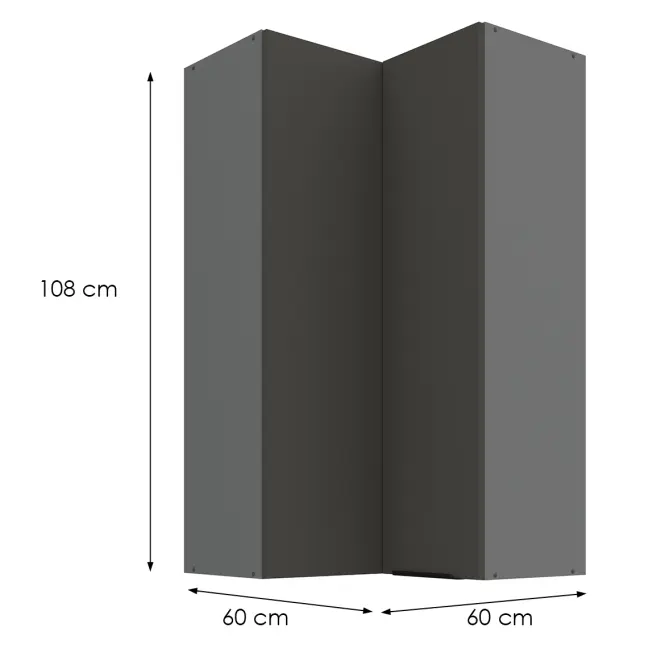 Kuchynská skrinka Aria-Gr/Ant Anti Fingerprint 60x60 Gn-108 2f (90°)