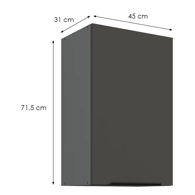 Kuchynská skrinka Aria-Gr/Ant Anti Fingerprint 45g-72 1f