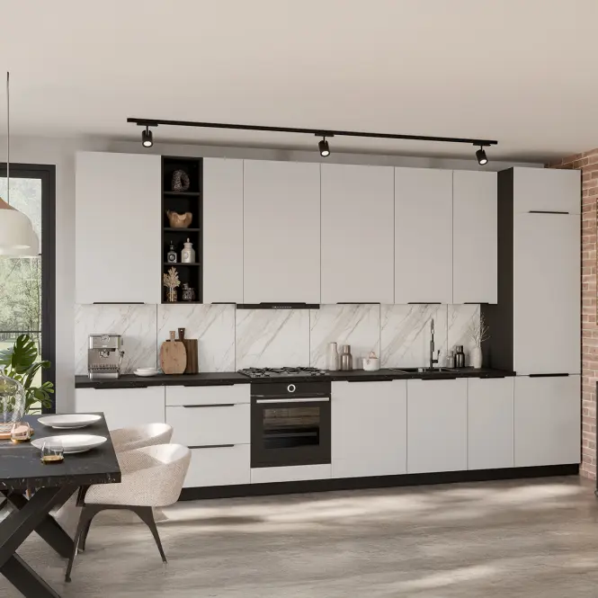 Kuchynská skrinka Aria-Wh/Bl Anti Fingerprint 60gu-36 1f