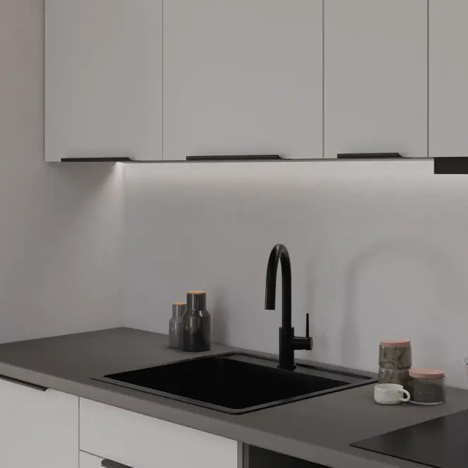 Kuchynská skrinka Aria-Wh/Ant Anti Fingerprint 80 Nagu-36 1f