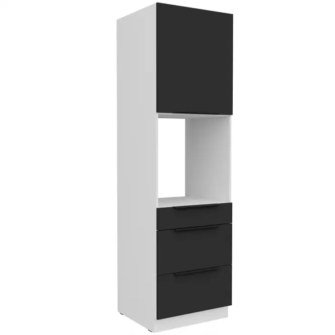 Kuchynská skrinka Aria-Bl/Wh Anti Fingerprint 60dps-210 1f 3s