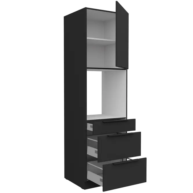 Kuchynská skrinka Aria-Bl/Bl Anti Fingerprint 60dps-210 1f 3s