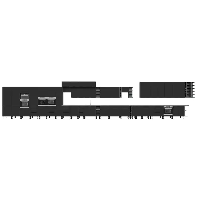 Kuchynská skrinka Aria-Bl/Ant Anti Fingerprint 60dps-215 1f 3s