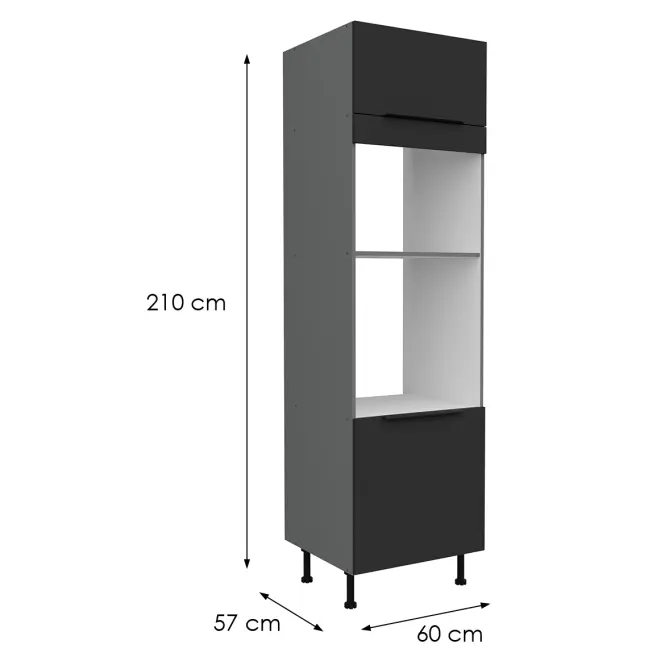Kuchynská skrinka Aria-Bl/Ant Anti Fingerprint 60dpm-215 2f