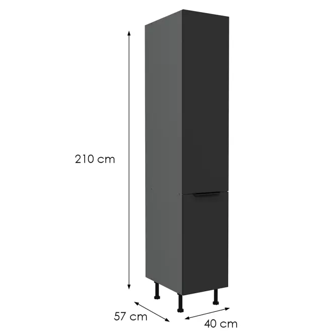 Kuchynská skrinka Aria-Bl/Ant Anti Fingerprint 40dk-215 2f