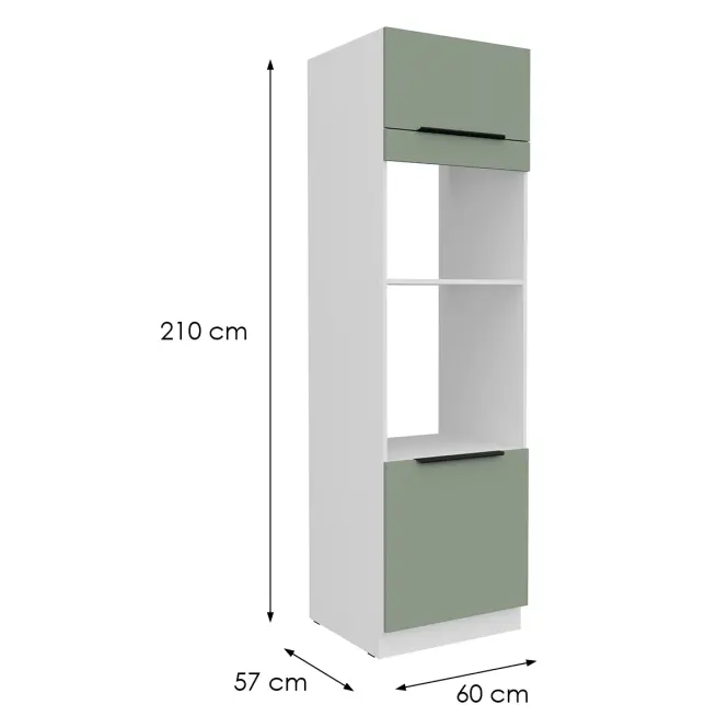 Kuchynská skrinka Aria-Sa/Wh Anti Fingerprint 60dpm-210 2f