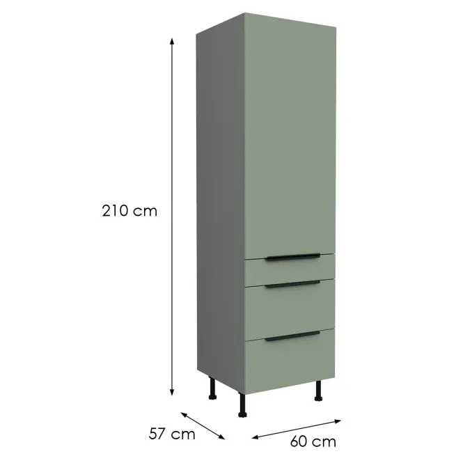 Kuchynská skrinka Aria-Sa/Ant Anti Fingerprint 60dks-215 1f 3s