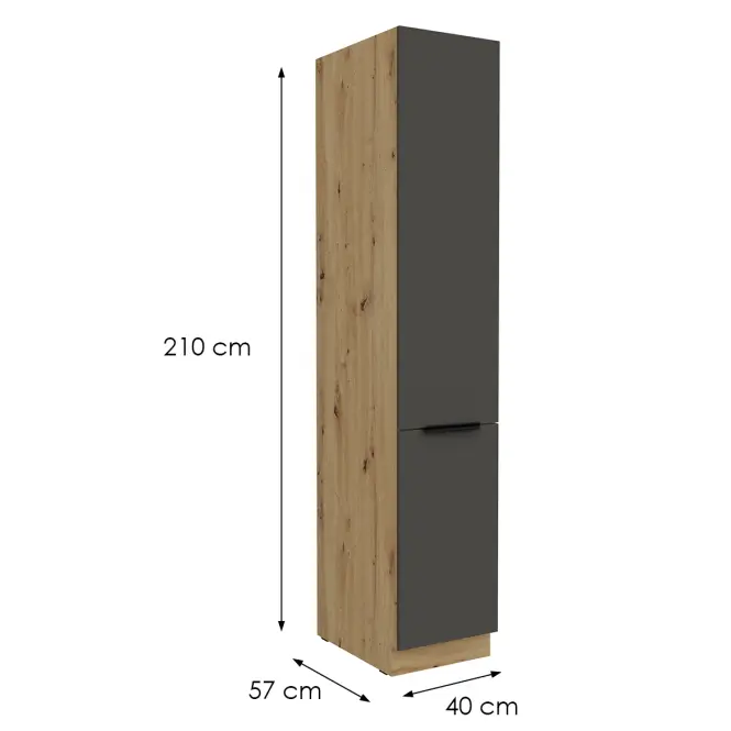 Kuchynská skrinka Aria-Gr/Ar Anti Fingerprint 40dk-210 2f