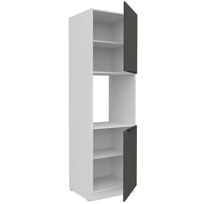 Kuchynská skrinka Aria-Gr/Wh Anti Fingerprint 60dp-210 2f
