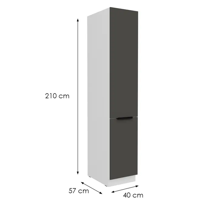 Kuchynská skrinka Aria-Gr/Wh Anti Fingerprint 40dk-210 2f