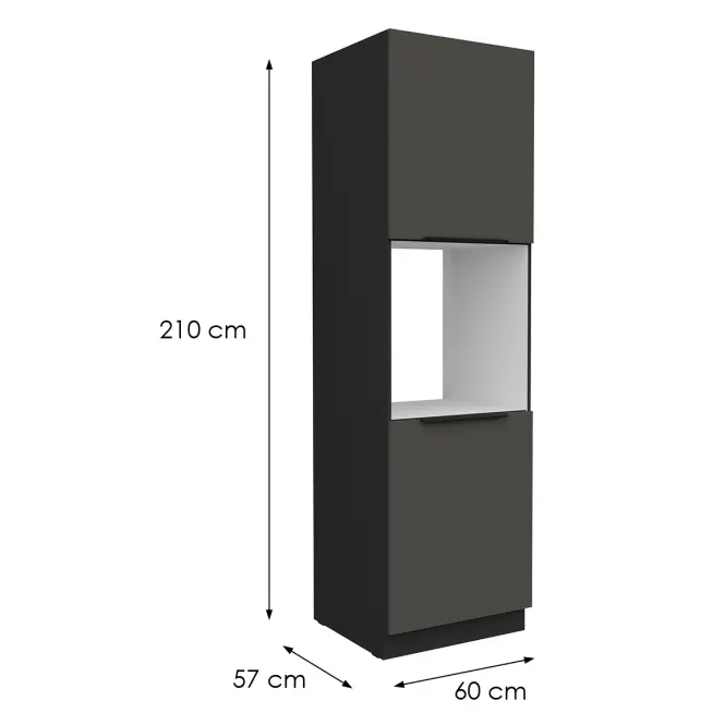 Kuchynská skrinka Aria-Gr/Bl Anti Fingerprint 60dp-210 2f