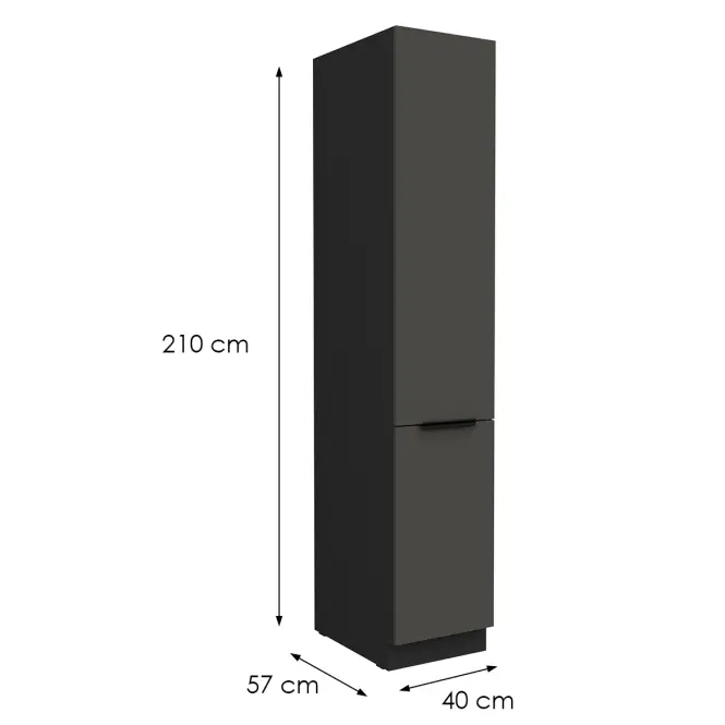 Kuchynská skrinka Aria-Gr/Bl Anti Fingerprint 40dk-210 2f